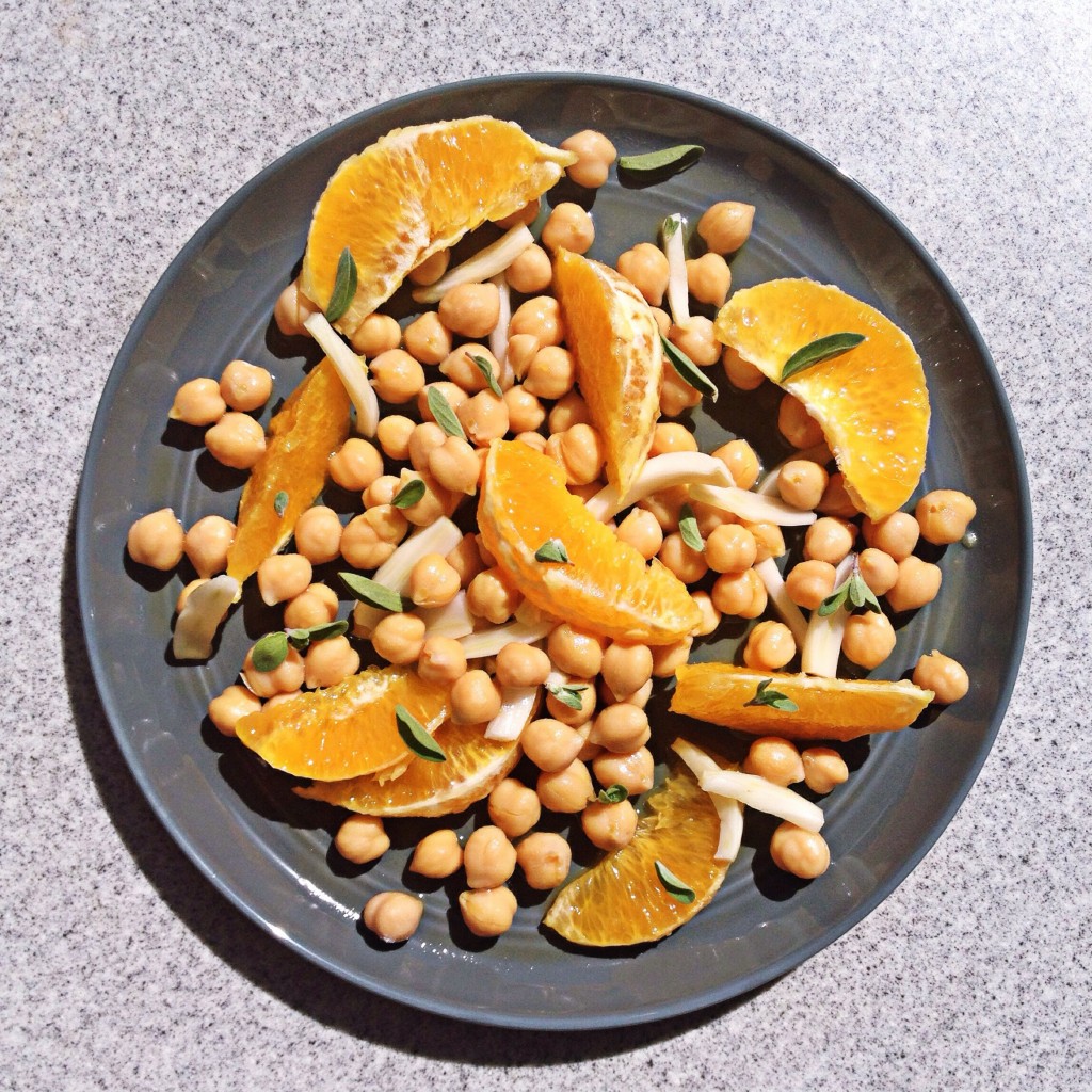 chickpea salad with oranges and fennel